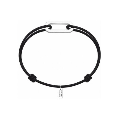 Bracelet Gresy's Le Maillon en argent poli - Noir