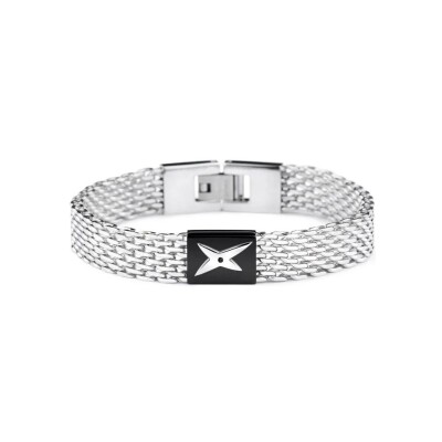 Bracelet Mauboussin Je suis ce que Je suis en acier, acier et diamant