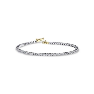 Bracelet Mauboussin Le Bonheur s’appelle Rivière n°5 en argent, or jaune et diamants