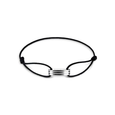 Bracelet Mauboussin cordon 1955, Vouloir et Oser en argent et textile