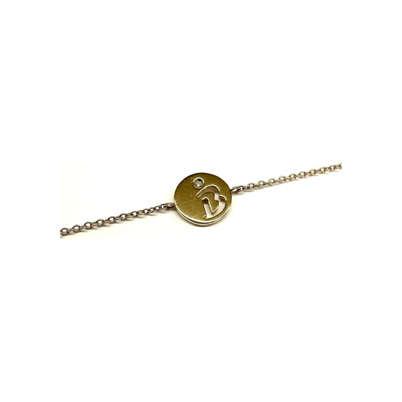 Bracelet Isabelle Barrier en or rose et diamant de 0.01ct