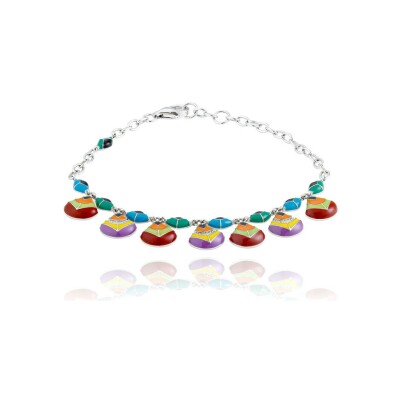 Bracelet Una Storia Plumes de Paon en argent