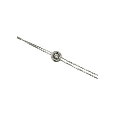 Bracelet en or blanc et diamants