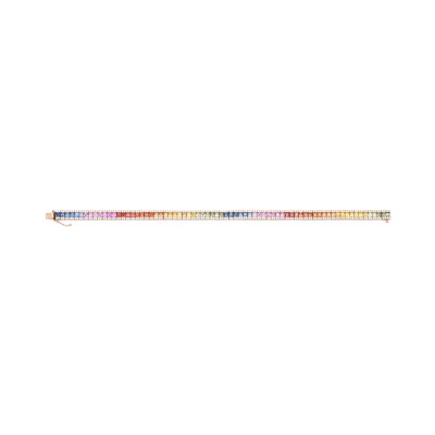 Bracelet Rainbow en or rose, saphirs multicolores et diamants