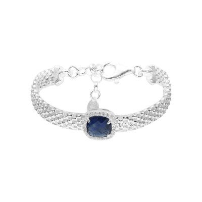 Bracelet Clio Blue en argent et cristal bleu