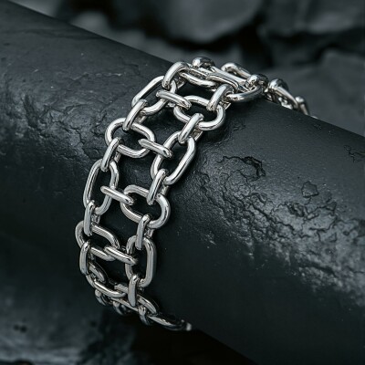 Bracelet Untied en argent rhodié