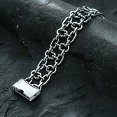 Bracelet Untied en argent rhodié