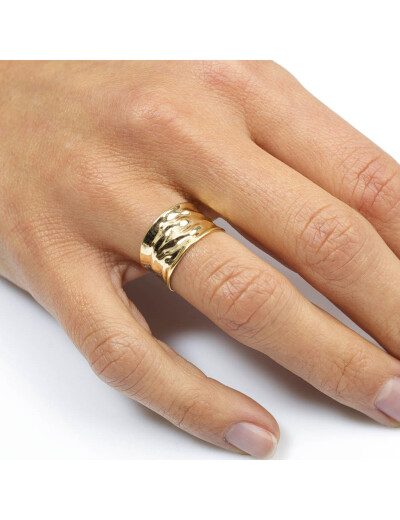 Bague Maison Ballet by Scarlett froissée en or jaune