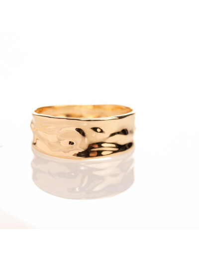 Bague Maison Ballet by Scarlett froissée en or jaune