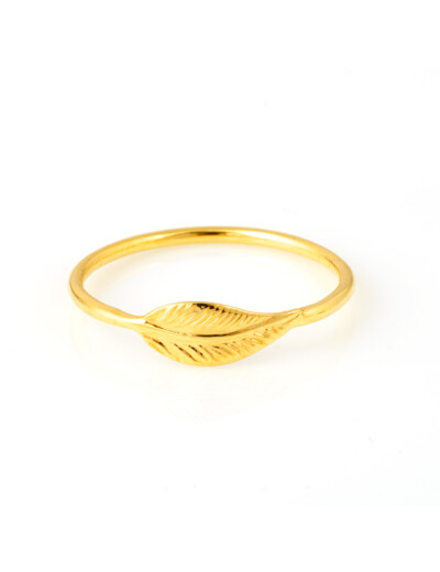 Bague Maison Ballet by Scarlett petite plume en or jaune