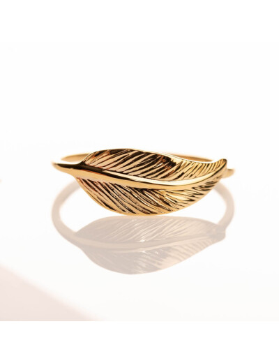 Bague Maison Ballet by Scarlett plume en or jaune 9 carats