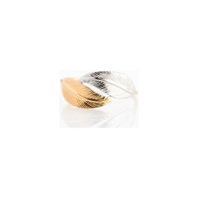 Bague Maison Ballet by Scarlett plumes bicolores en or blanc et or rose