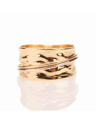 Bague Maison Ballet by Scarlett froissée en or jaune