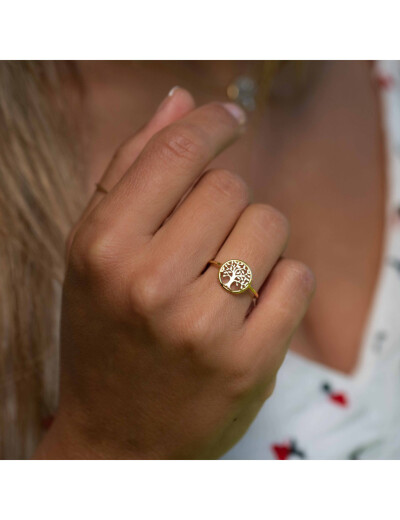 Bague Maison Ballet by Scarlett arbre de vie en or blanc