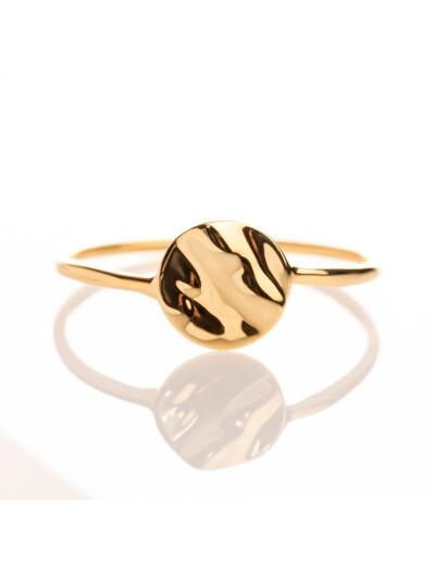 Bague Maison Ballet by Scarlett froissée en or jaune