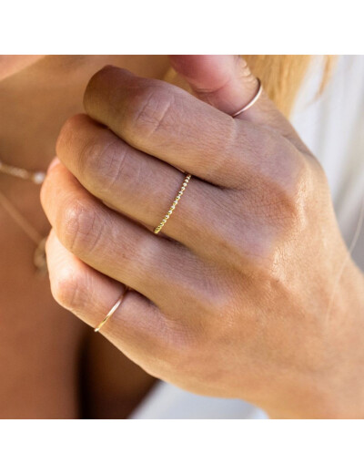 Bague Maison Ballet by Scarlett fil perlé en or jaune