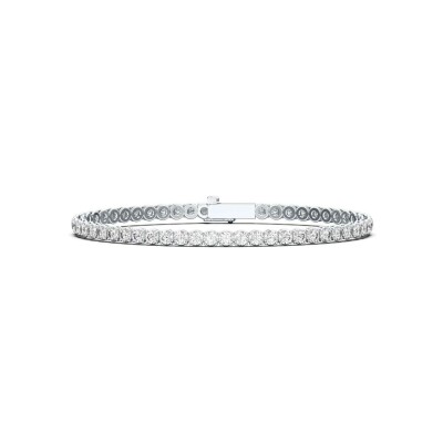 Bracelet Lombard Joaillier Rivière de diamants et or blanc