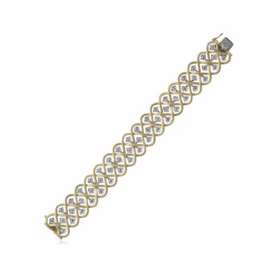 Buccellati Étoilée Armband mit Gelbgold, Weißgold und Diamanten