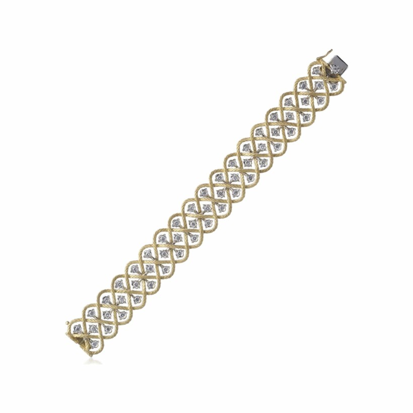 Bracelet Buccellati Étoilée en or jaune, or blanc et diamants
