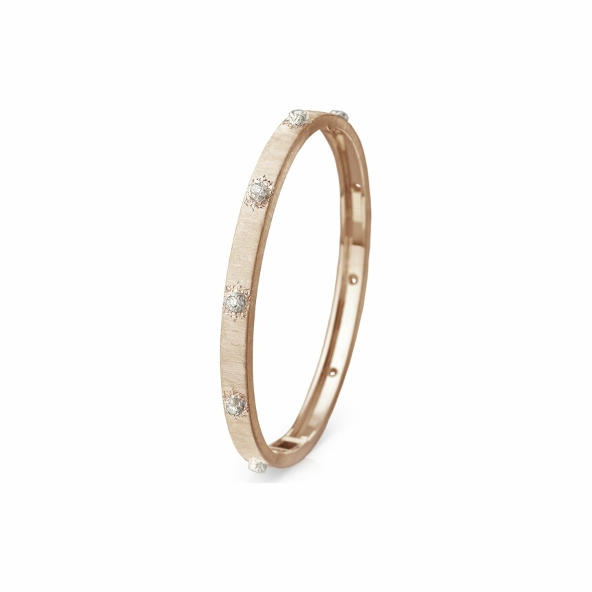 Buccellati Macri Classica rigid bracelet, rose gold, white gold and diamonds
