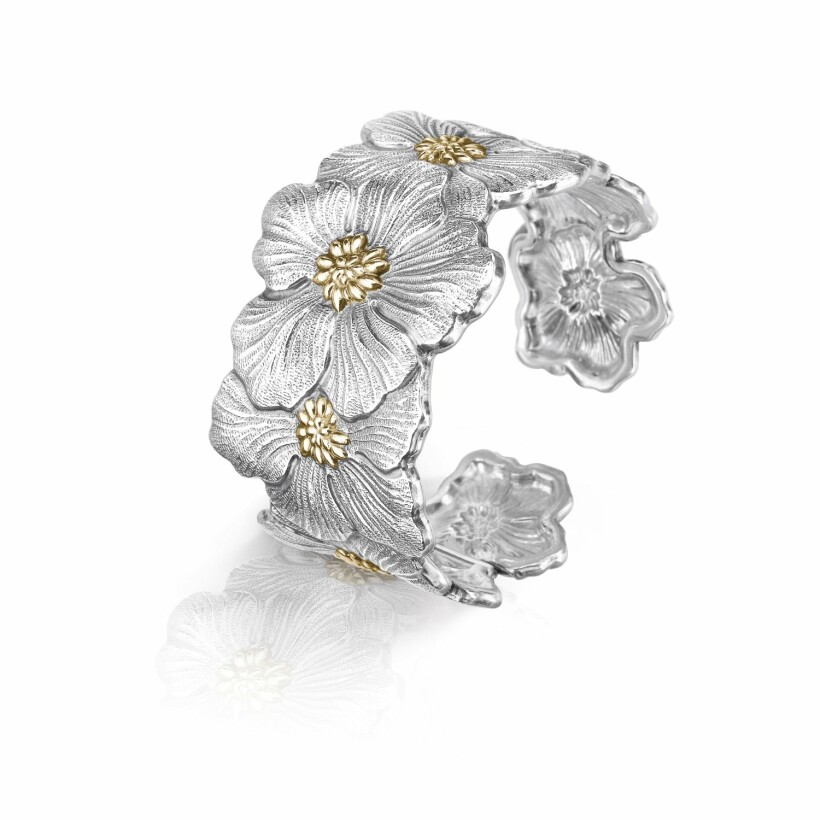 Bracelet Buccellati Blossoms Gardenia en argent plaqué or