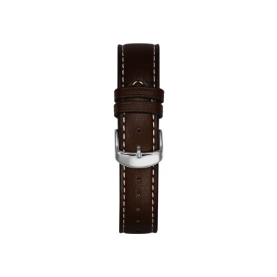 Bracelet de montre Pierre Lannier en cuir brun - 20mm
