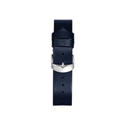 Bracelet de montre Pierre Lannier en cuir bleu - 20mm