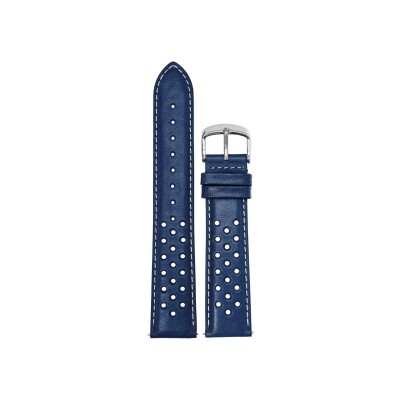 Bracelet de montre Pierre Lannier en cuir bleu