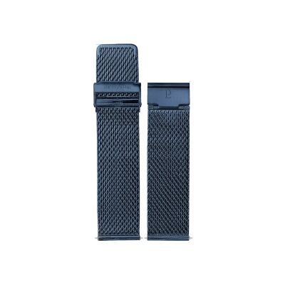 Bracelet de montre Pierre Lannier en acier milanais bleu - 24mm