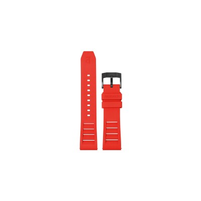 Bracelet de montre Pierre Lannier en caoutchouc FKM rouge - 22mm