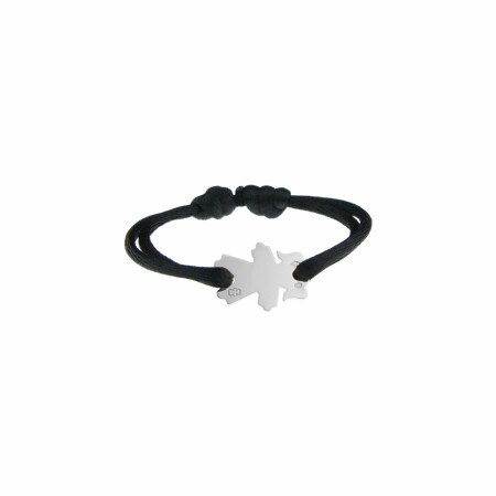 Bracelet Loupidou motif Lou en or blanc, 17mm