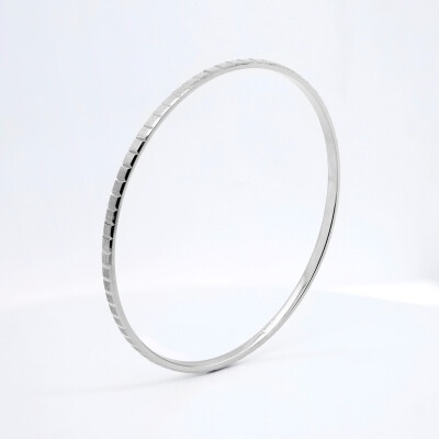 Bracelet Nikki en or blanc, 3mm