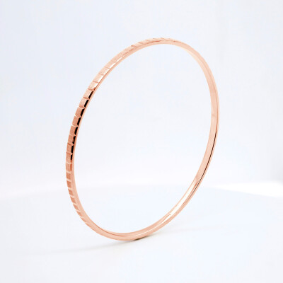 Bracelet Nikki en or rose, 3mm