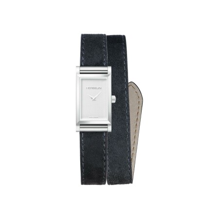 Bracelet de montre HERBELIN Antarès double en velours gris anthracite