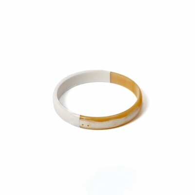 Bracelet jonc ATELIER1811 Billy Blanc en corne naturelle