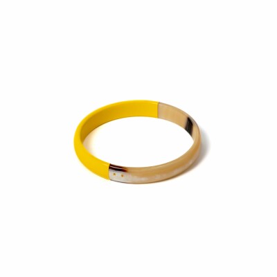 Bracelet jonc ATELIER1811 Billy Jaune en corne naturelle
