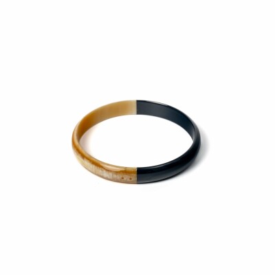 Bracelet jonc ATELIER1811 Billy Marine Noir en corne naturelle