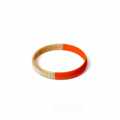 Bracelet jonc ATELIER1811 Billy Orange en corne naturelle