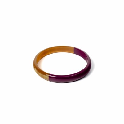 Bracelet jonc ATELIER1811 Billy Prune en corne naturelle