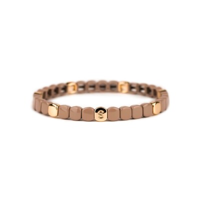 Bracelet Simone à Bordeaux Colorful Mini Moccha en métal doré émaillé