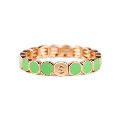 Bracelet Simone à Bordeaux Colormind Citron vert en métal doré émaillé