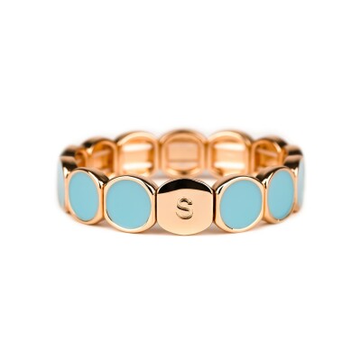 Bracelet Simone à Bordeaux Colormind Maxi Bleu givré en métal doré émaillé