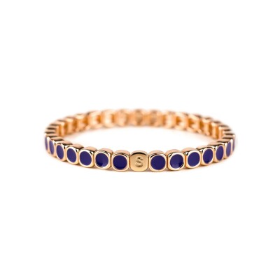 Bracelet Simone à Bordeaux Colormind Mini Indigo en métal doré émaillé