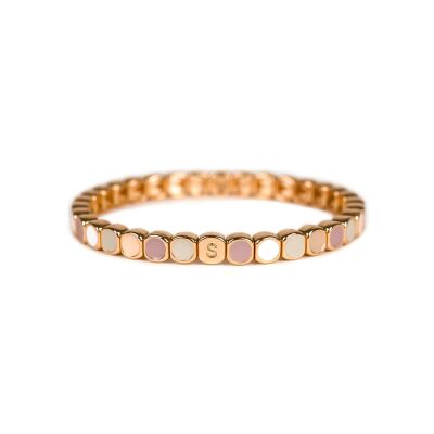 Bracelet Simone à Bordeaux Colormind Mini Neutral en métal doré émaillé