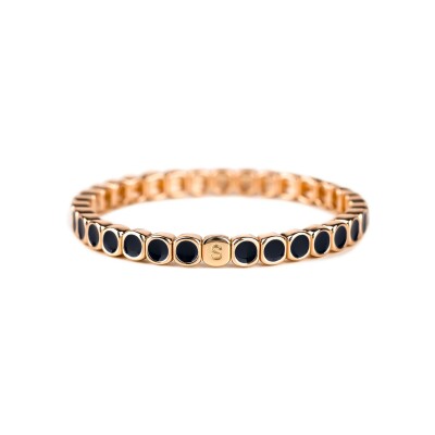Bracelet Simone à Bordeaux Colormind Mini Noir en métal doré émaillé