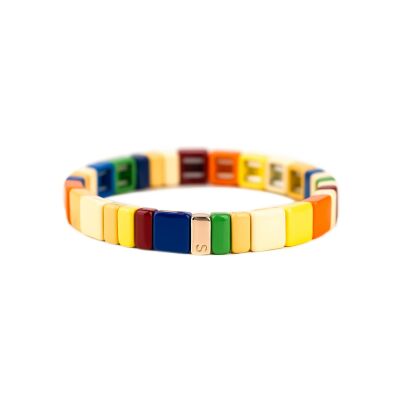 Bracelet Simone à Bordeaux Hubba Gisèle en métal doré émaillé