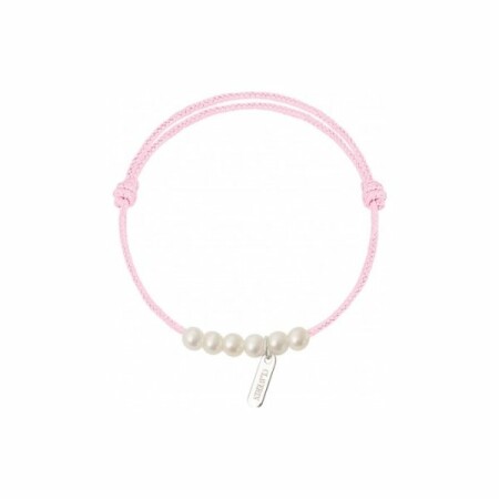 Bracelet sur cordon Claverin Baby Girls Cords en or blanc et perles blanches