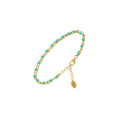 Bracelet Orus Bijoux en argent doré et amazonite