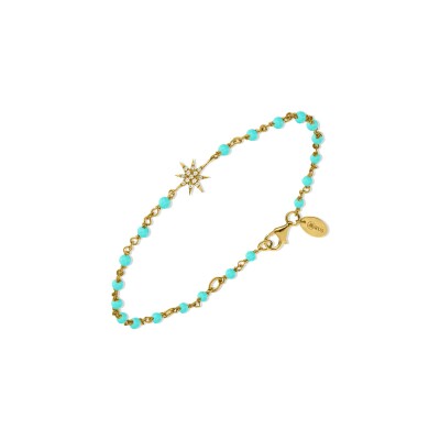 Bracelet Orus Bijoux en argent doré et amazonite