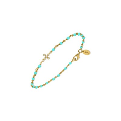 Bracelet Orus Bijoux en argent doré et amazonite